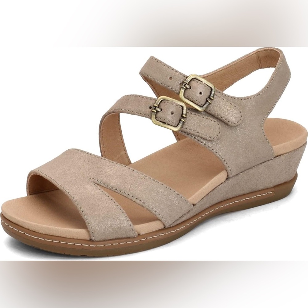 Dansko Angela metallic nude leather sandal size EU 41/ US 10.5-11